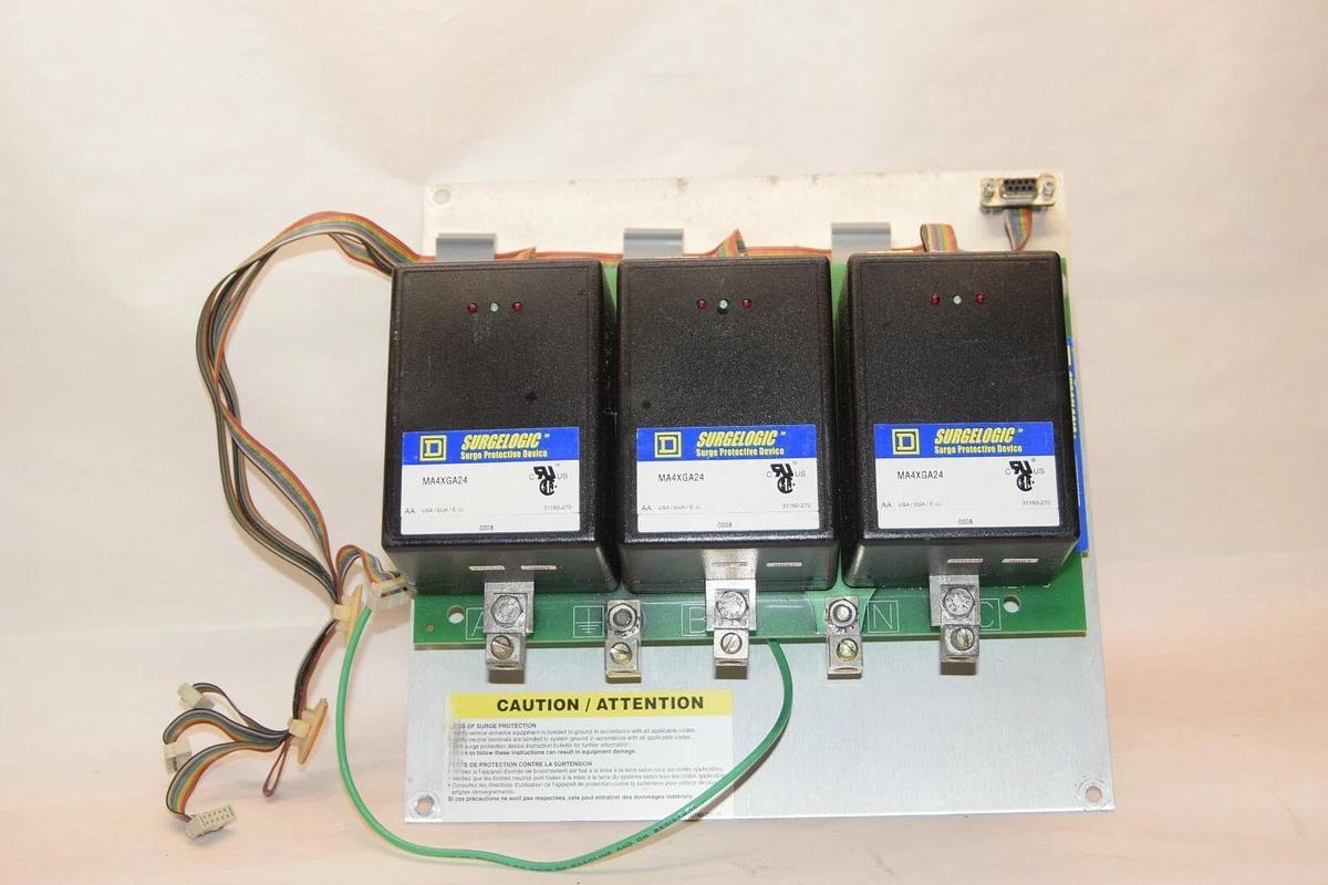 Used SQUARE D TVS4XGA24 Surgelogic Protective Board W/ MA4XGA24 277V