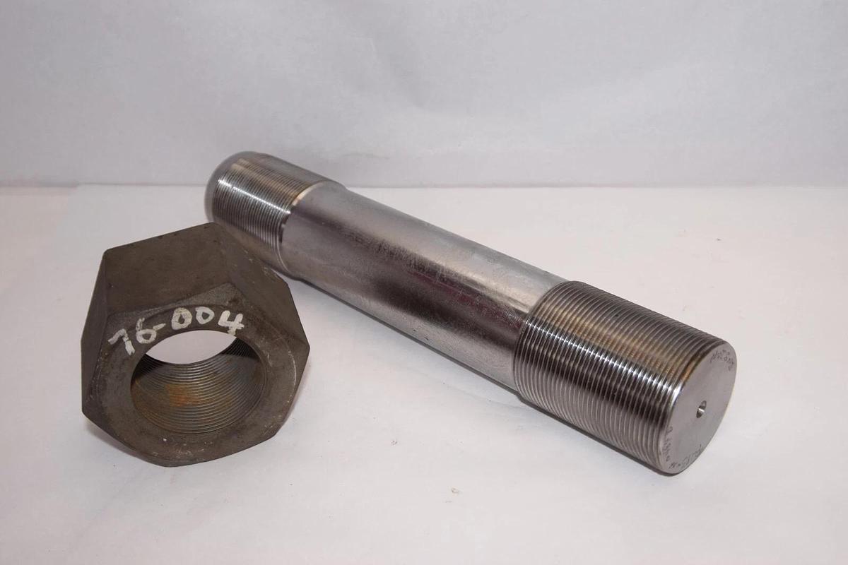 Used Very Large Bolt, Nut & Stud 3-1/8" Dia. approx. 17" Long P-183-N,  0484D, 76-004