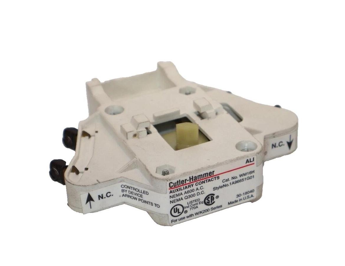 Used CUTLER HAMMER WM16H , 1A96651G01 , 30-1804 Auxiliary Contact