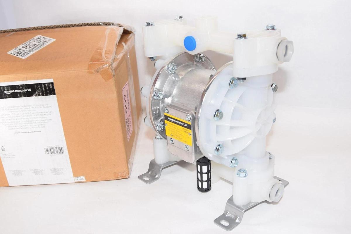 (NEW) AMAZON COMMERCIAL B07T61JF2Z 13GPM Hevy Duty Dbl Diaphragm Transfer Pump