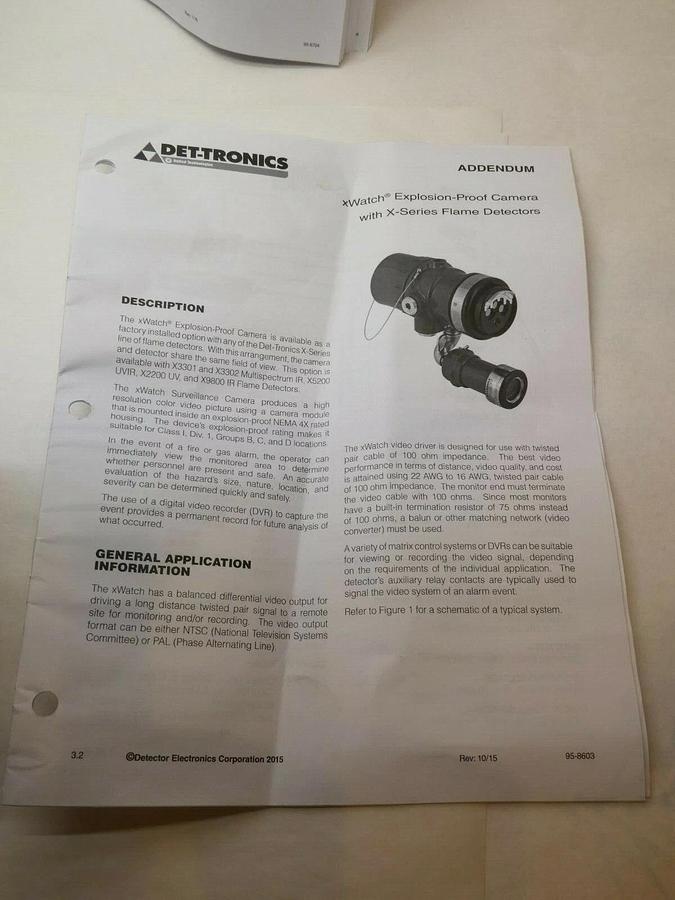 Det-Tronics Multispectrum IR Flame Detector X3301A3N33A2 029500-001 X3301 A *NEW