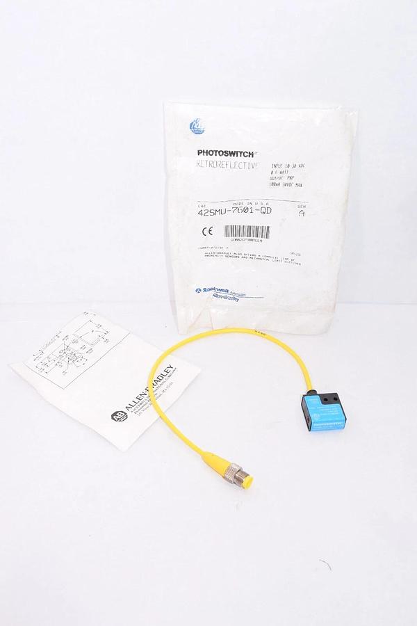 (NEW) ALLEN BRADLEY 42SMU-7601-QD Series A 0.6W 100mA Mini Photoelectric Sensor
