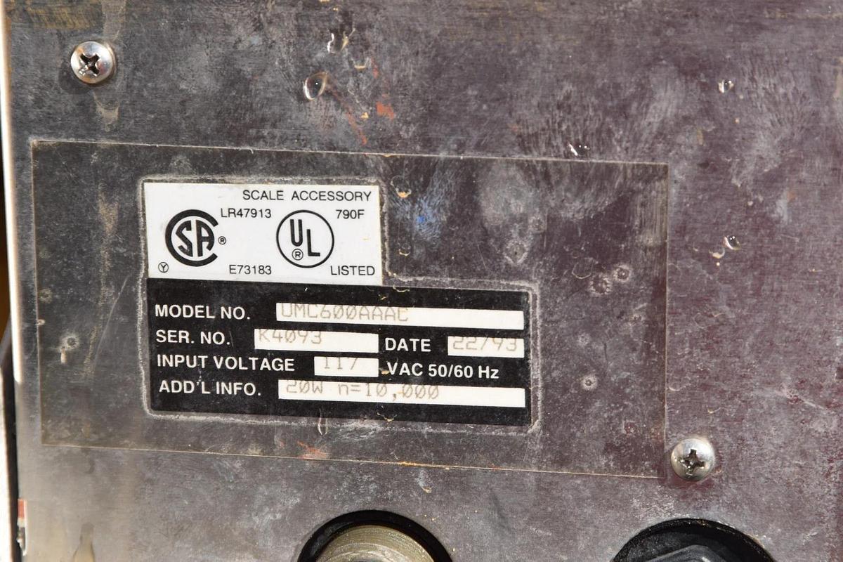 Used GENERAL ELECTRONIC 4418 500lb Scale w/ Condec Scale Indicator UMC600AAAC S/S USA