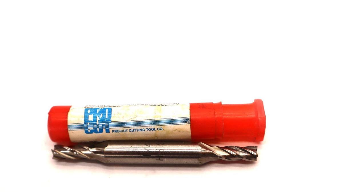 (NEW) PRO CUT II CR55 B8 B-8 1/4" x 3/8" HS 4FL DE EM Two Flute Double End Mill