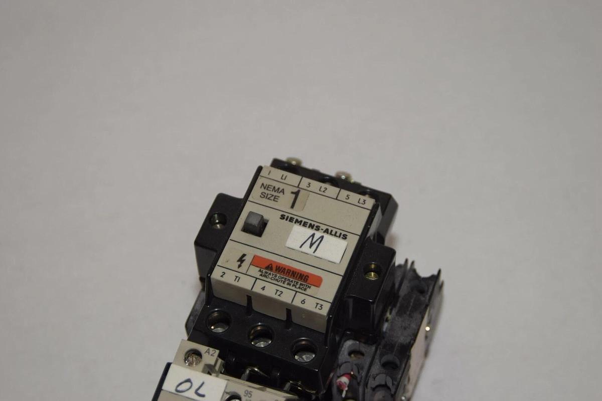 Used SIEMENS CXL10*3 110-120V Size 1 Starter W/ Relay 3UA52 00-1B 1,25-2A