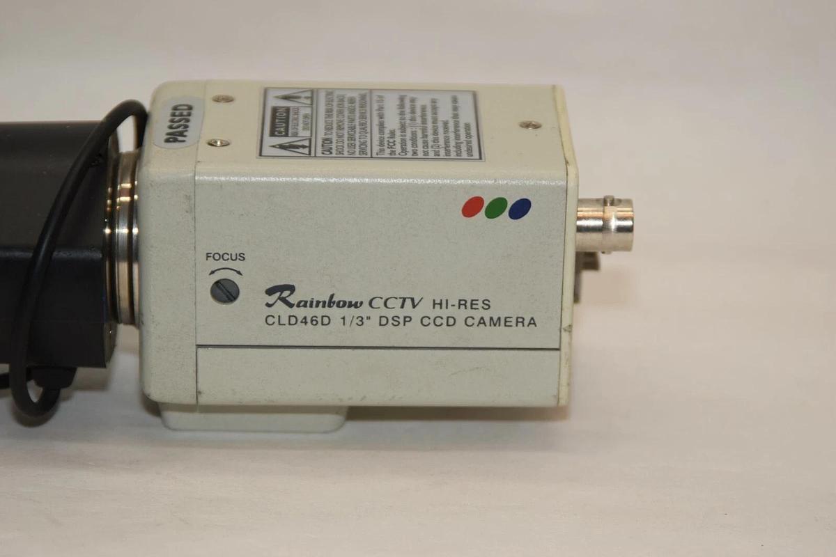 Used RAINBOW CLD46D CCTV Hi-Res 1/3" DSP 24V Security Camera W/ 2.8-12mm 1:1.3 Lens