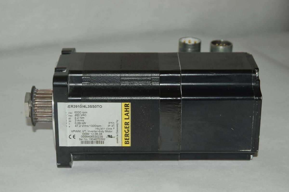 Used Berger Lahr SER3910/4L3SS0TO 480V  0.69kW  SER 3910/4L3SS0T0 Inverter Motor