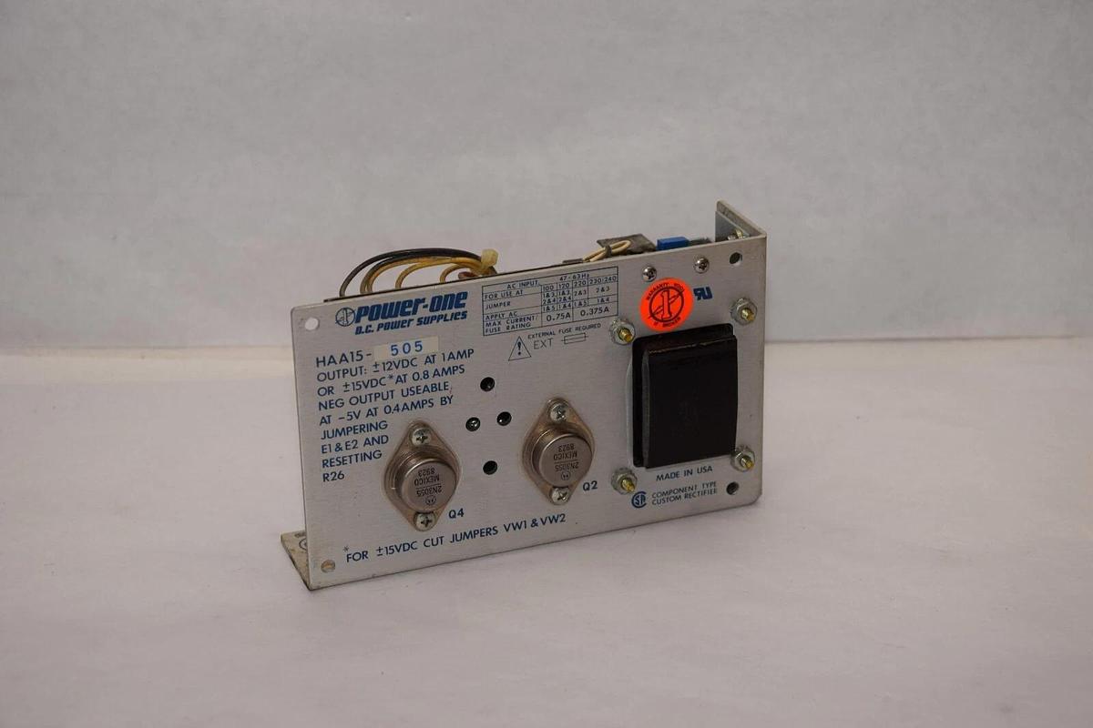 Used POWER-ONE HAA15-505 +/-12Vdc 1 Amp Power Supply