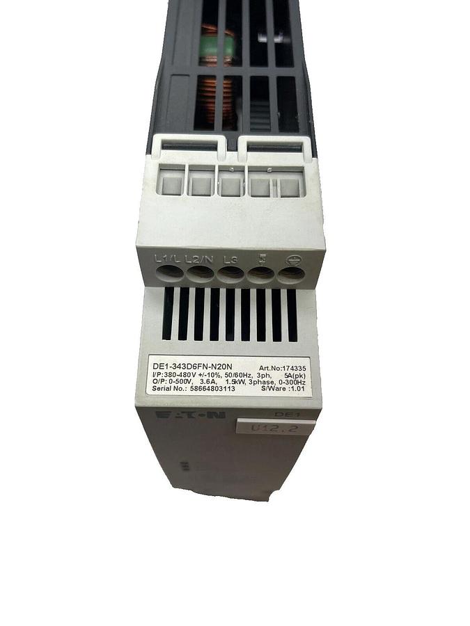 Used EATON DE1 Power XL Variable Frequency Drive DE1, Power XL, DE1-343D6FN-N20N
