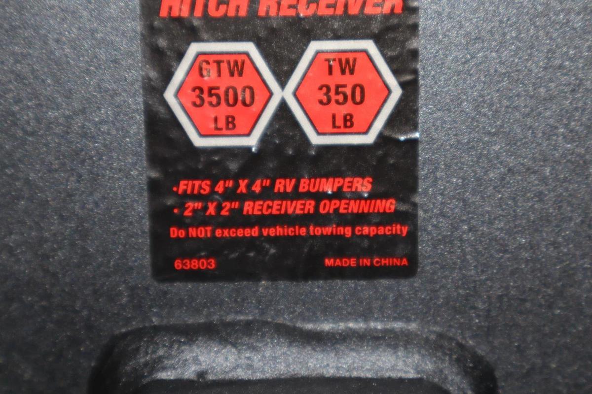 Top Tow 2" RV Bumper Hitch Receiver 63803 for 4" x 4" RV Bumper 3500lb 350lb NEW
