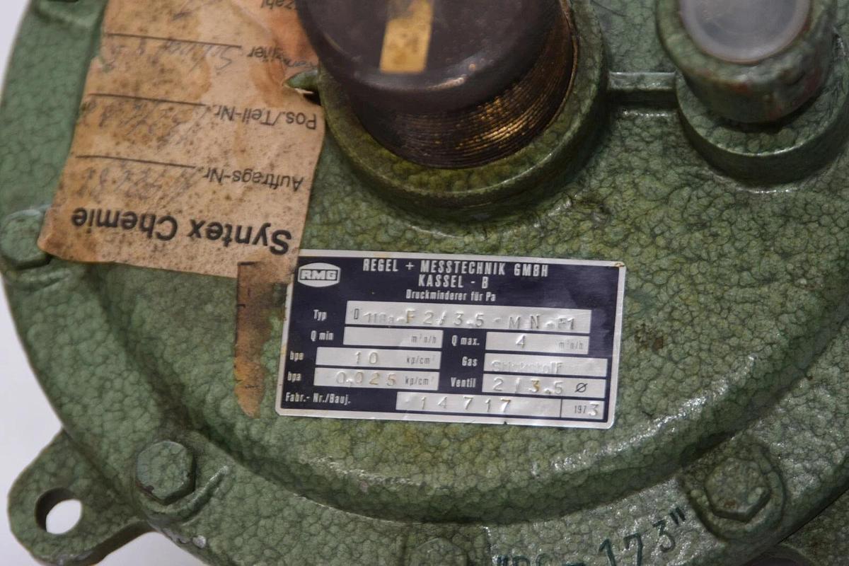 (NEW) REGEL + MESSTECHNIK D118A-F2/F3.5-MN-F1 4m3n/h Gas Pressure Regulator