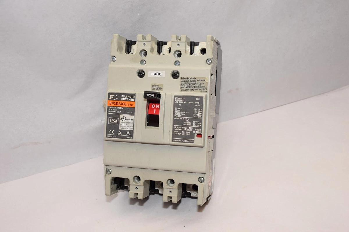 Used FUJI BW250EAGU 125A 125 Amp 3P 690Vac 50/60Hz Auto Circuit Breaker