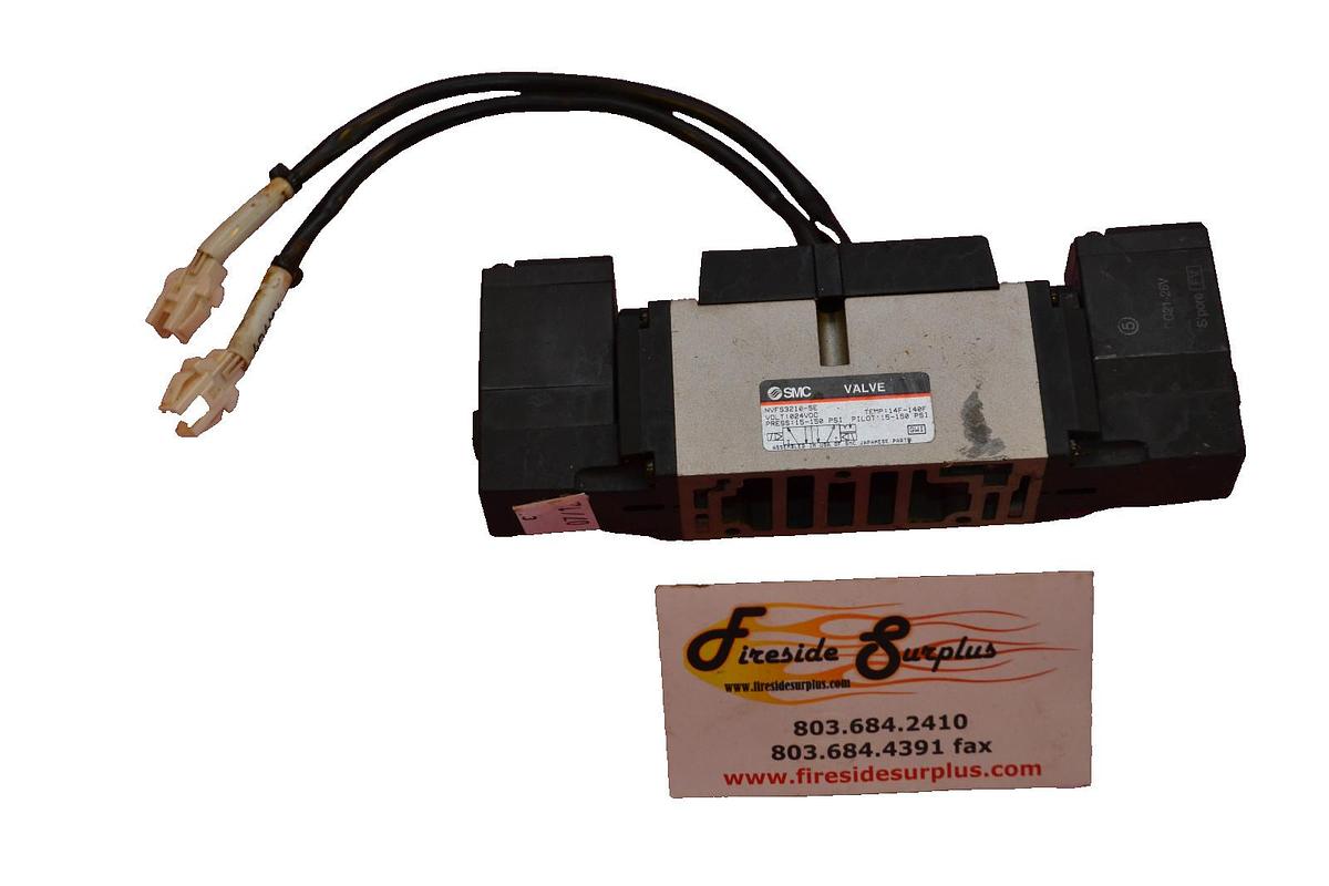 Used SMC VALVE NVFS3210-5E NVFS3210 5E NVFS32105E 24 VDC V 15-150 PSI