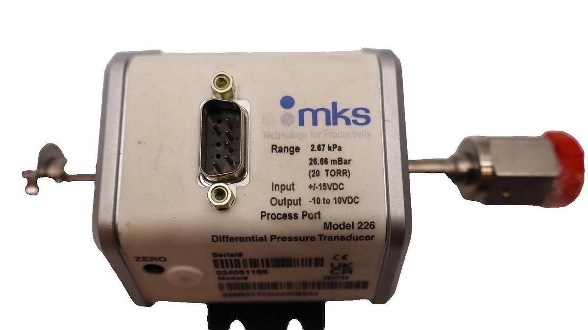 Used MKS 226 , 226B21TCDCDKB2A1 2.67kPa Differential Pressure Transducer *NOS*