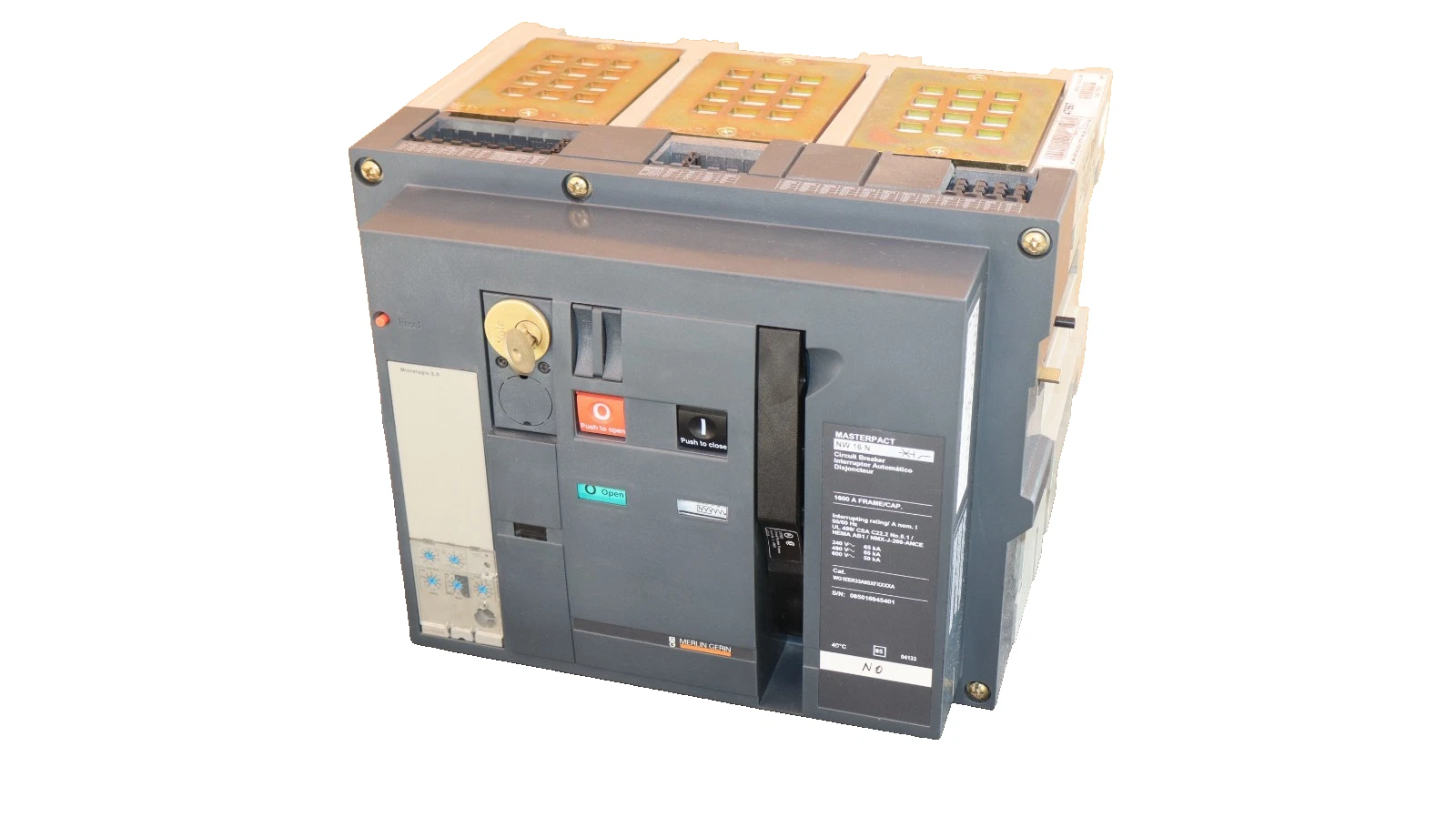 Refurbished Square D Breaker Masterpact NW16N 1600A Micrologic 5.0 WG1EER33A9SXFXXXXA 1600 A