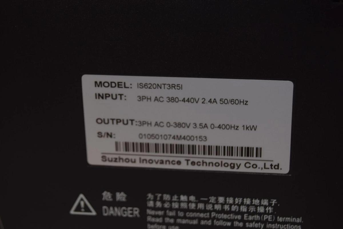 Used INOVANCE 380v IS620NT3R5I IS620NT3R51 3ph 380-440v 2.4a Out: 0-380v Servo Drive