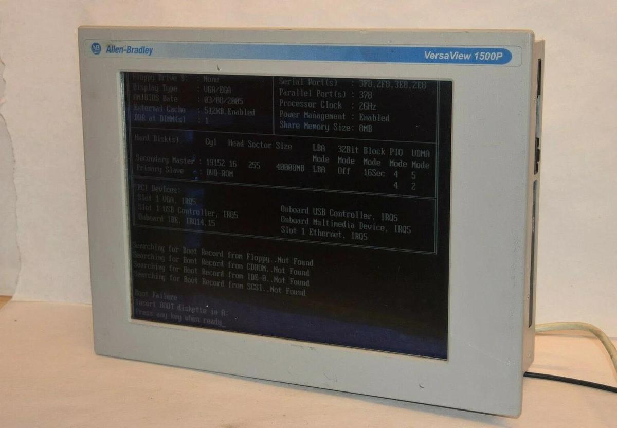 Used ALLEN BRADLEY 6181P-15NP2KH VersaView 1500P Operator interface INTEGRATED SYSTEM
