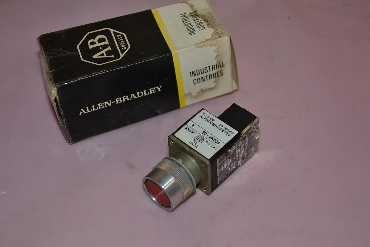 ALLEN BRADLEY 800MR-A6 SER A RED FLUSH HEAD PUSH BUTTON NEW