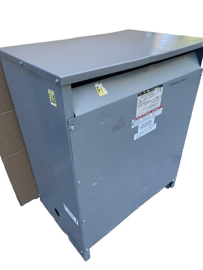 Used SQUARE D SORGEL TRANSFORMER 63KVA 63 kva 3PH 63T145HDIT HV 460 LV 460Y/266 AA