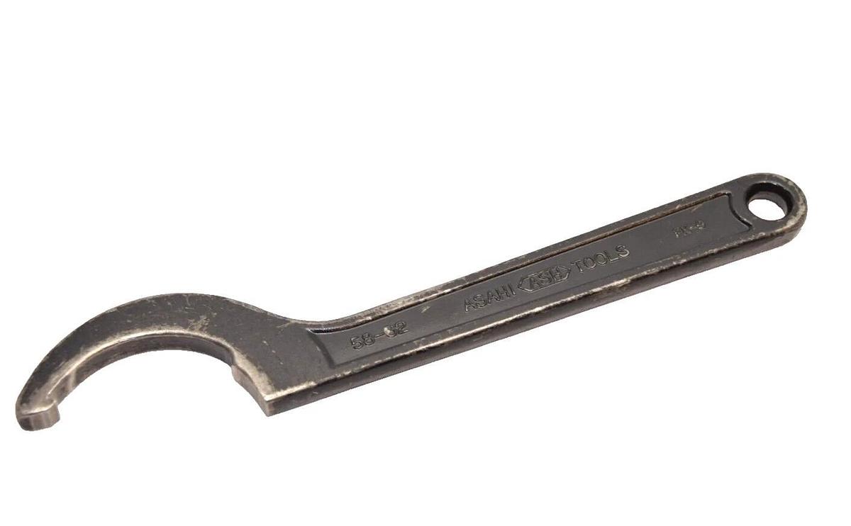 Used ASAHI / ASH TOOLS 58-62 , 58 62 Hook Spanner Wrench , Japan