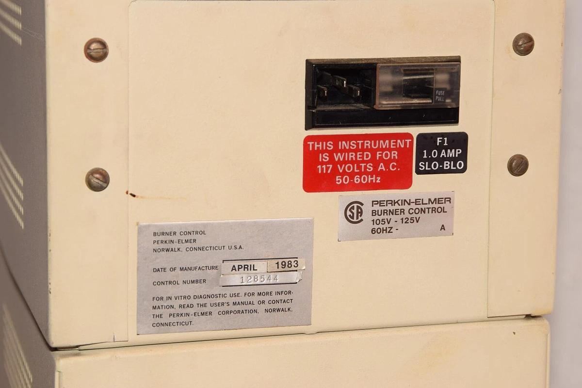Used Perkin-Elmer Burner Control Unit Control# 128544 105-125v 60hz