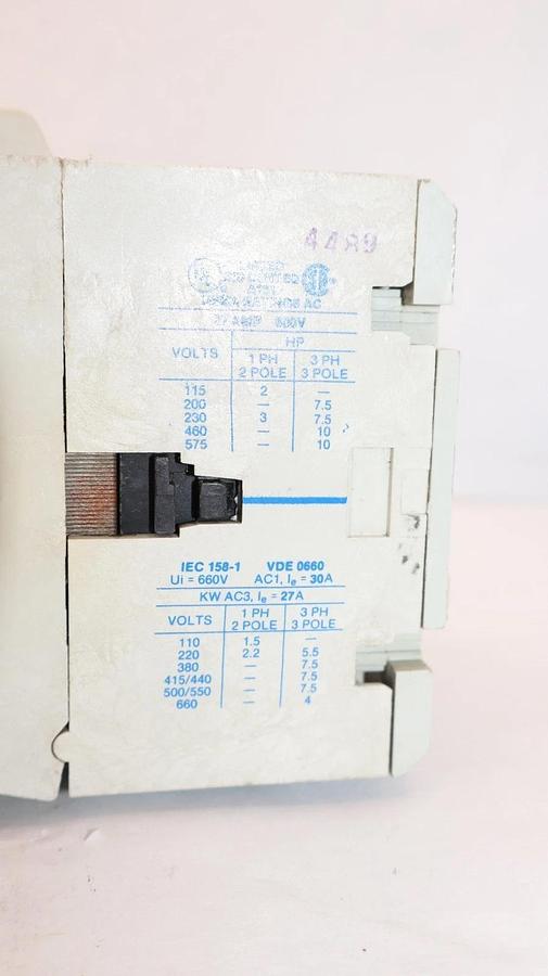 Cutler-Hammer Eaton Contactor AN16DN0 Size Sz 1 600V 27A 27 Amp 120v coil 3P USA