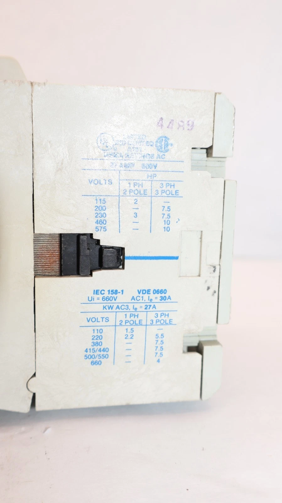 Cutler-Hammer Eaton Contactor AN16DN0 Size Sz 1 600V 27A 27 Amp 120v coil 3P USA