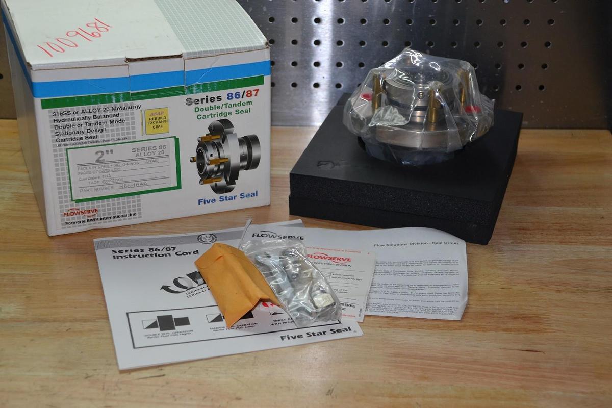 Flowserve Single Cartridge Seal Ser. 86  R86-16AA R8616AA 2" Alloy 20 NEW