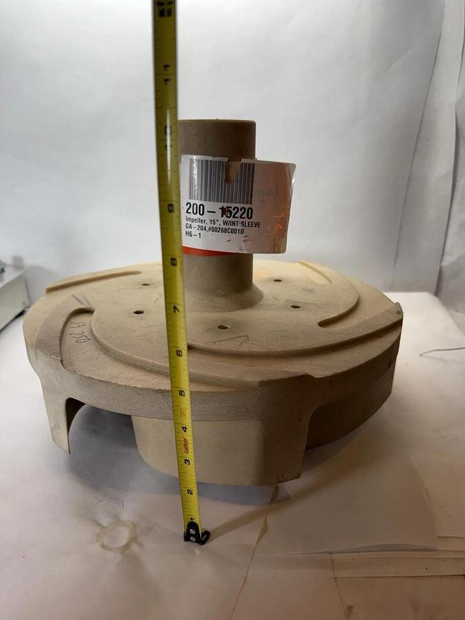 Goulds 200-15220 6 vane 15" Pump Impeller W/INT Sleeve GA-204 00268C001D 13.75"