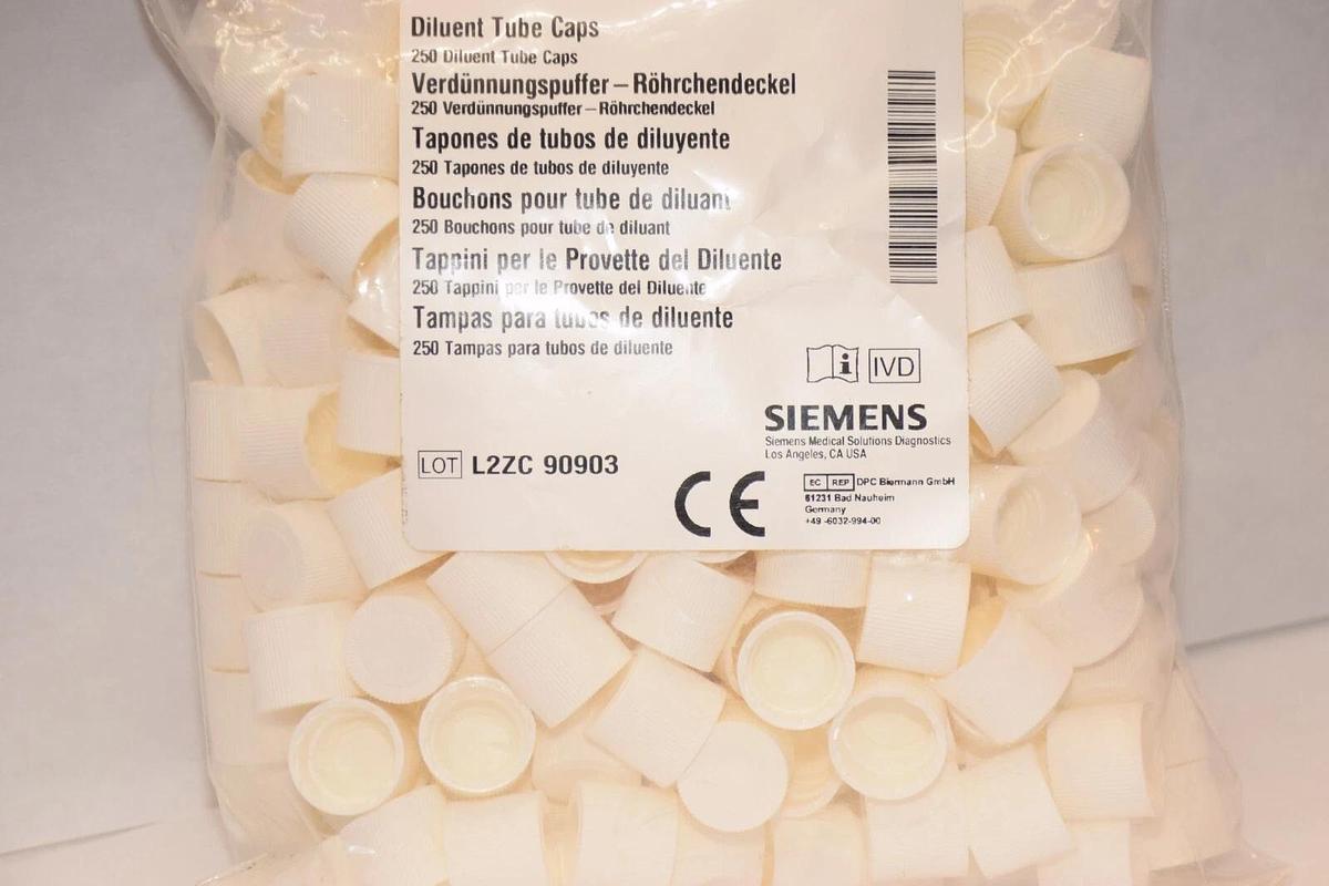 (NEW - Lot of 500) SIEMENS MEDICAL SOLUTIONS L2ZC , 90903 Diluent Tube Caps