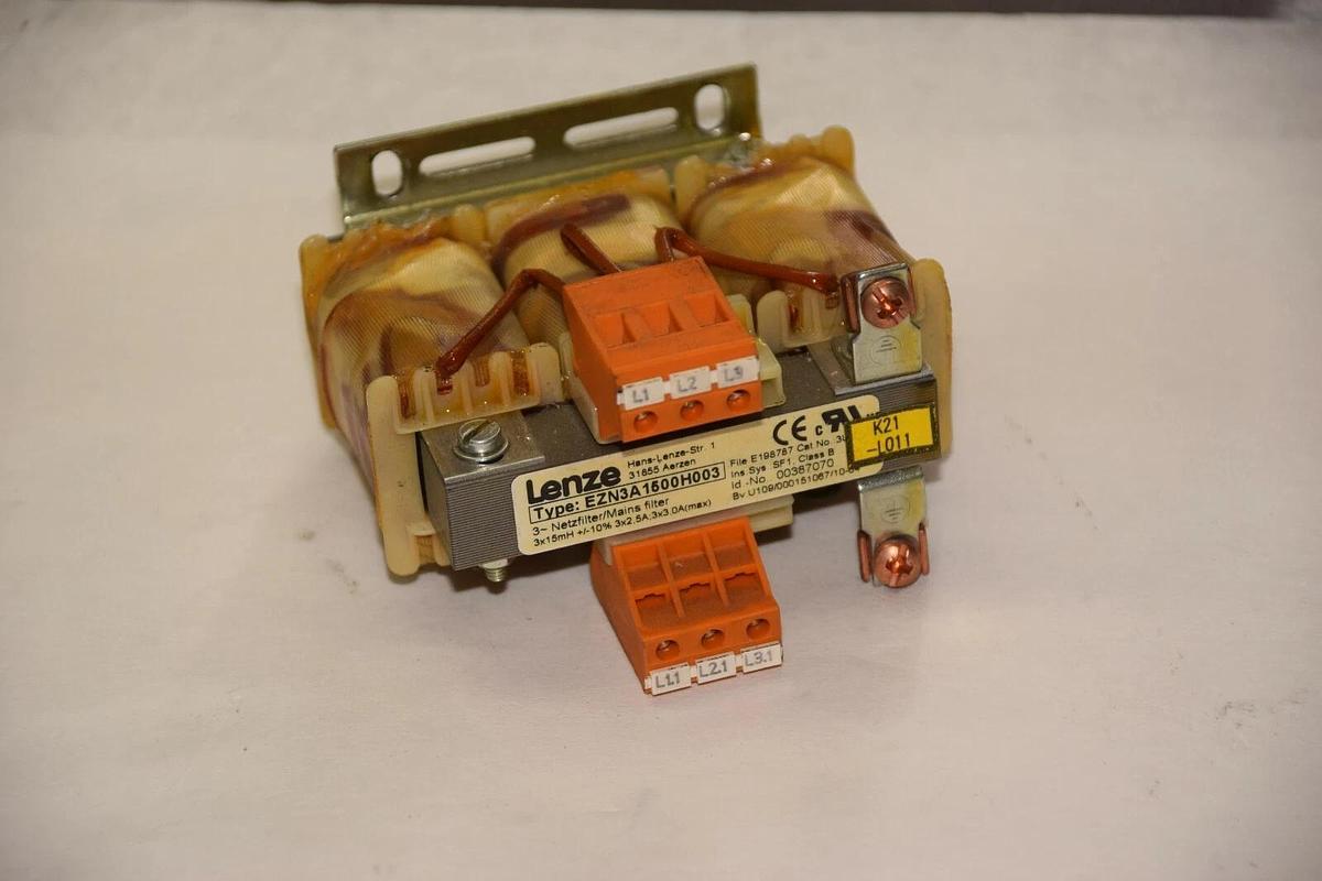 Used Lenze EZN3A1500H003 3x15mH +/-10% 3 x 2,5A Mains Line Filter Transformer