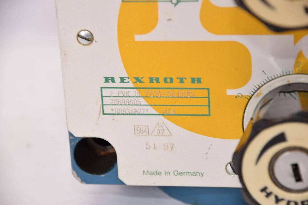 Used REXROTH HYDRONOROMA 2 FVR 16 PD10/20L8QBV , 20698605 Locking Flow Control Valve