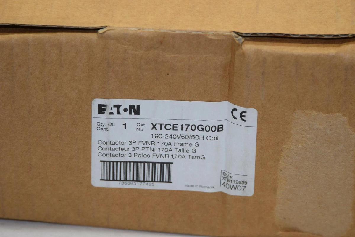 Used (New) EATON  XTCE170G00B Style XTB112659 FVNR 170A  190-240V Coil