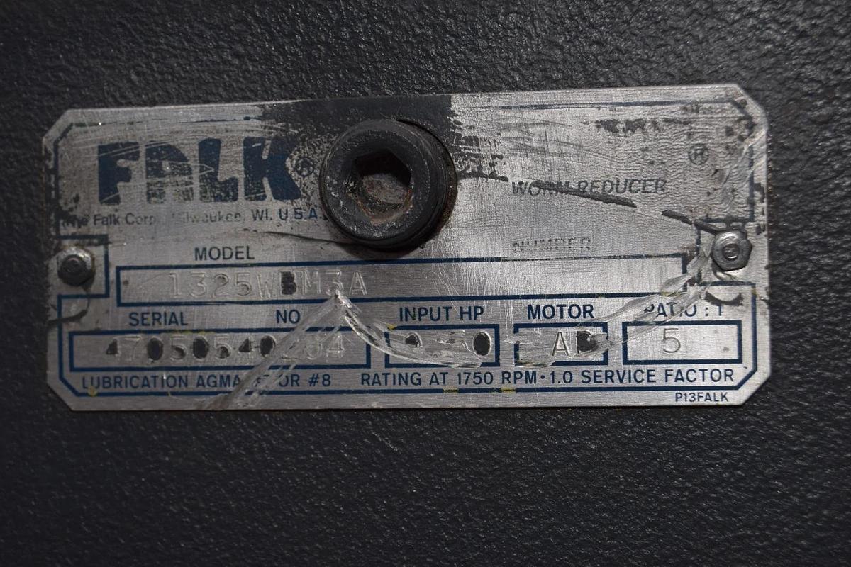 FALK Gearbox Worm Speed Reducer 1325WBM3A 5:1 RIGHT ANGLE (NOS)