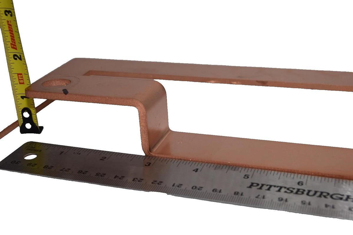 Used Buss Bar 10" x 8.5" x 5/3" & 8.5" x 3.5" x 5/32" Copper (Lot of 2)