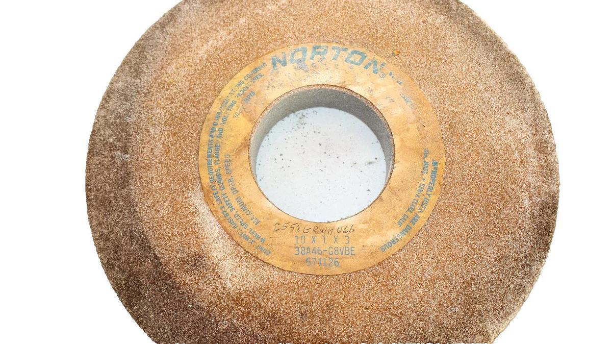 Norton 10x1x3 Grinding Wheel 38A46-G8VBE 38A46G8VBE 10 x 1 x 3 (NOS - Lot of 2)