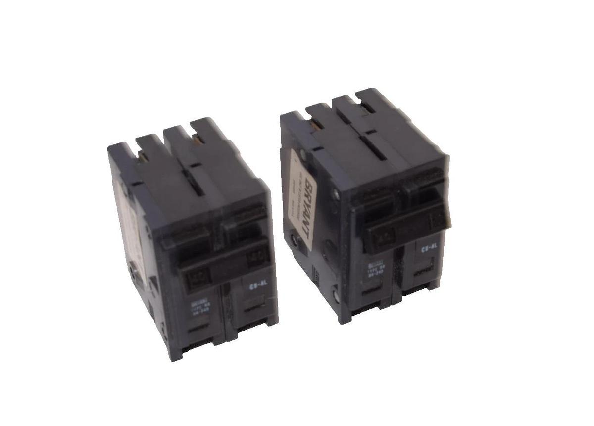 Used Bryant Circuit Breaker BR-240 40A 40 A Amp 2P Type BR  (Lot of 2)