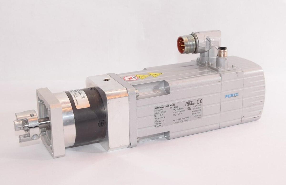 Used FESTO EMMS-AS-70-M-HS-RS Servo Motor With 42626 Gearhead