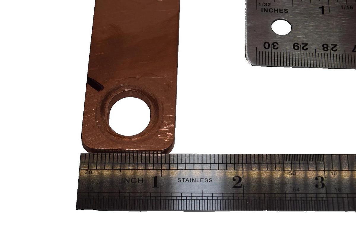 Used Buss Bar 10" x 8.5" x 5/3" & 8.5" x 3.5" x 5/32" Copper (Lot of 2)