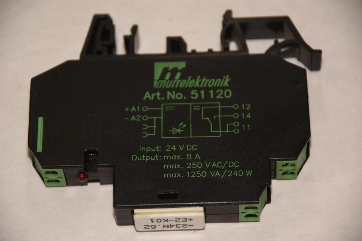 Used MURRELEKTRONIK 51 120 51120 24V 8A 250V AC/DC 1250 VA / 240W RELAY