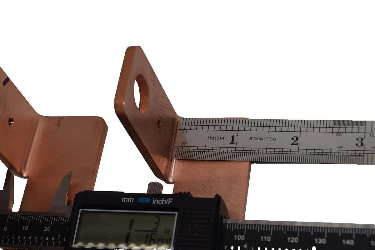 Used Buss Bar 5" x 2" x 5/32" Copper (Lot of 3)