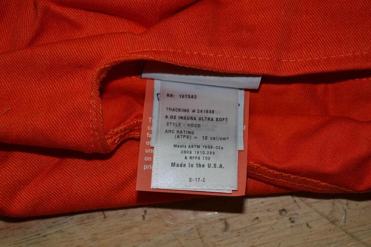 (New) NSA WESTEX INDURA  Arc Flash Protection Hood ARC 12 107582 D-2 ULTRA SOFT