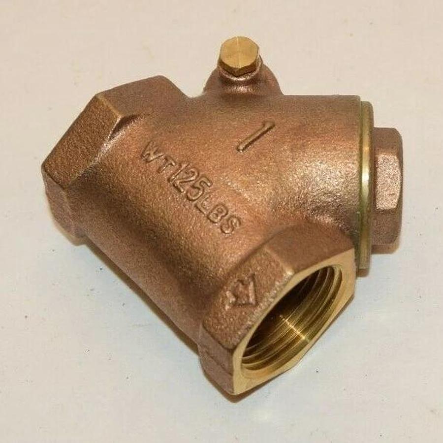 (NEW) WEBSTONE R07-SEC07-E04 YCK-08 1" Y Brass Swing Check Valve