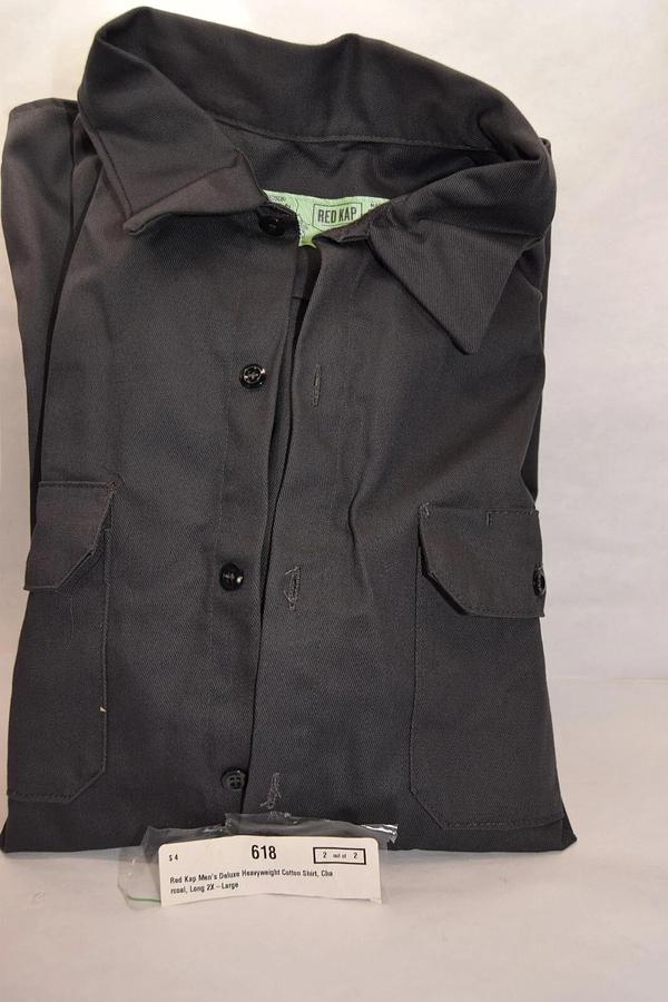 RED KAP 618 Men's Heavyweight Cotton Shirt Long Sleeve Longsleeve 2XL XXL NEW