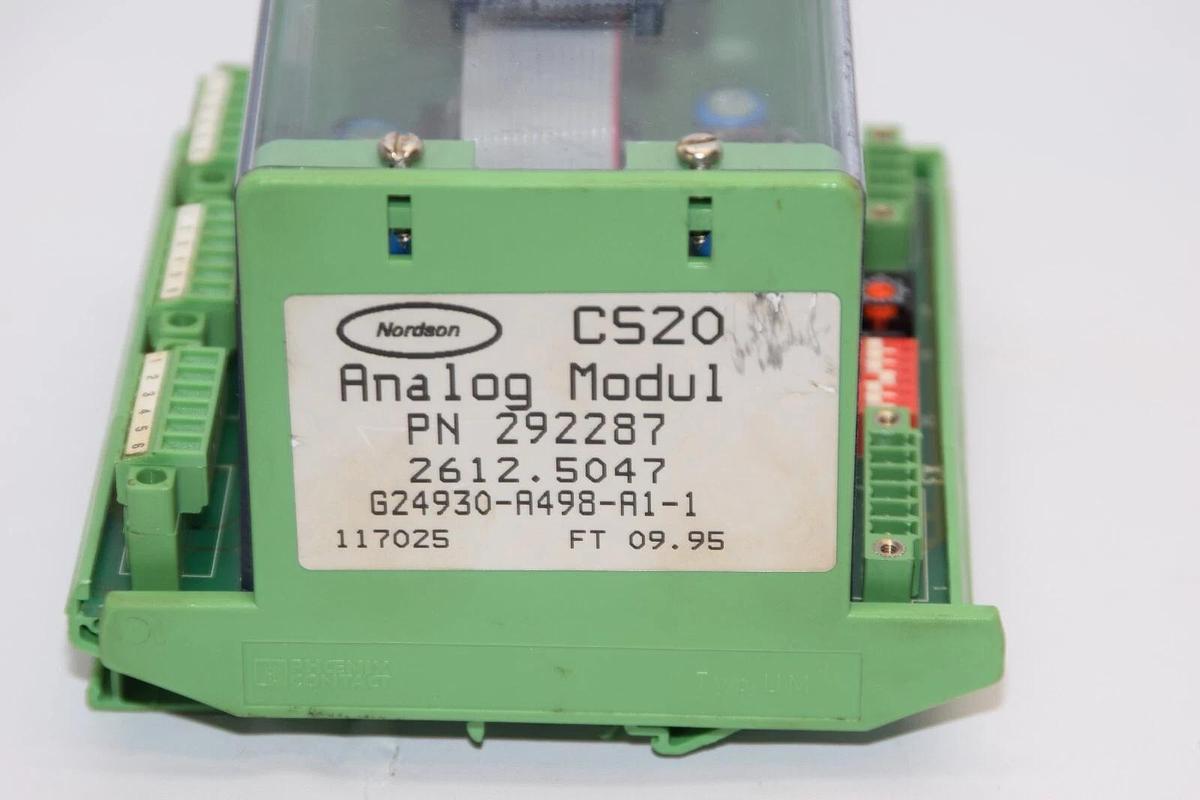 Used NORDSON 292287 G24930-A498-A1-1 Series CS20 Analog Control Module