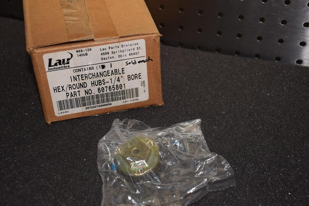 (1) Lau Industries Fan Interchangeable Hex Hub 60765801 1/4" bore NEW