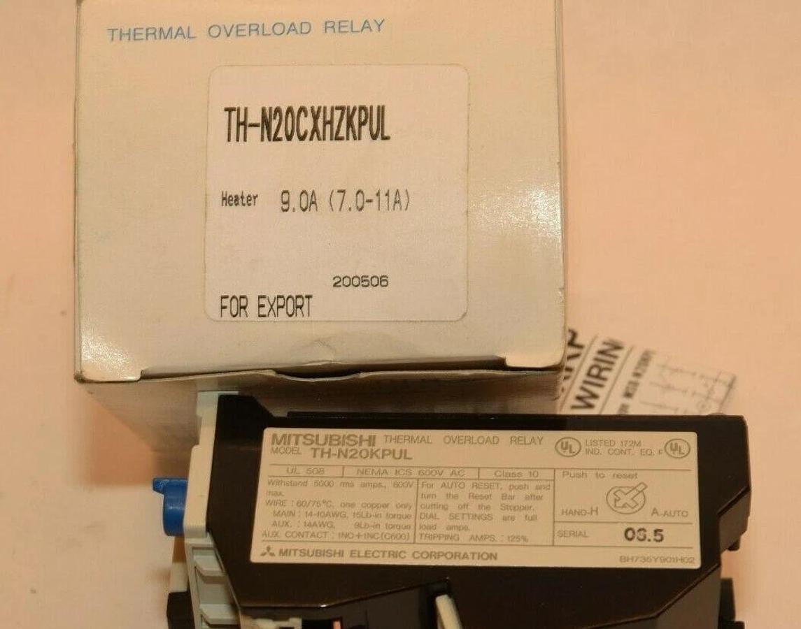 (NEW) MITSUBISHI TH-N20CXHZKPUL 9.0A 7.0-11A Thermal Overload Relay