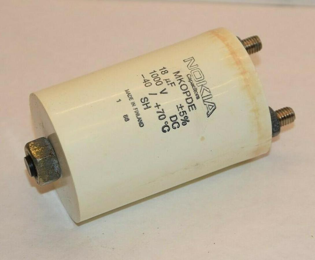 Used NOKIA MKOPDE 18uF 1000V -41 / +70°C Capacitor 1000VDC 1000 VDC 18 uf