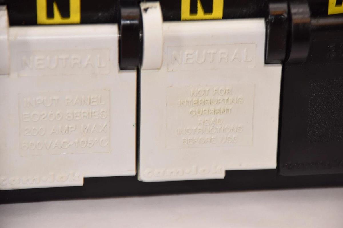 Used Crouse-Hinds Eaton Cam-Lok Posi-Lok Panel E0200 Series E0200-1885 6 receptacle