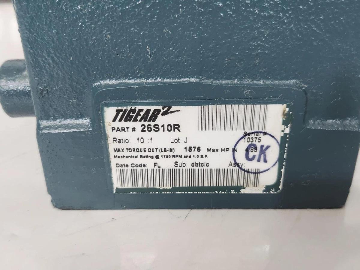 Refurbished Dodge 26S10R Tigear2 Right-Hand Gear Reducer 10:1 Ratio 4.85 Input HP